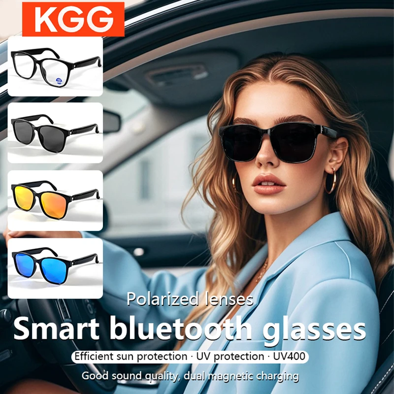 Gafas inteligentes con protección UV400 para recibir llamadas, llamadas de música, reducción de ruido, antiluz azul, BT TWS, regalo para hombres y mujeres - imagen 2