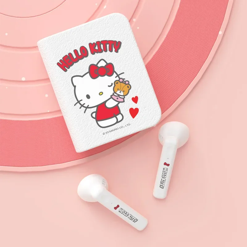Auriculares inalámbricos HelloKitty Sanrio Kuromi Co para niñas, cascos con Bluetooth, Jade Guigou, TWS, bonitos - imagen 3