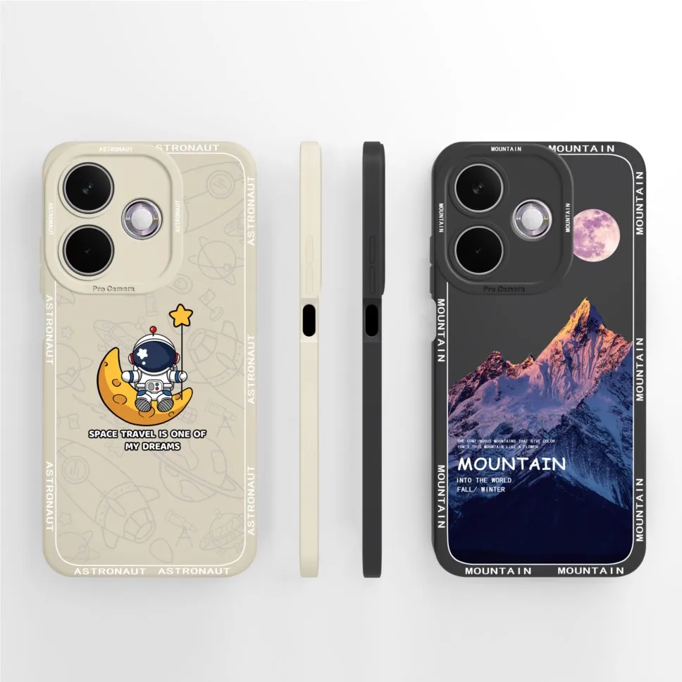 Funda para Oppo A5 Pro 5G carcasa de teléfono bonita montaña astronauta cubierta protectora de silicona líquida para Oppo A5Pro 5G Fundas - imagen 2