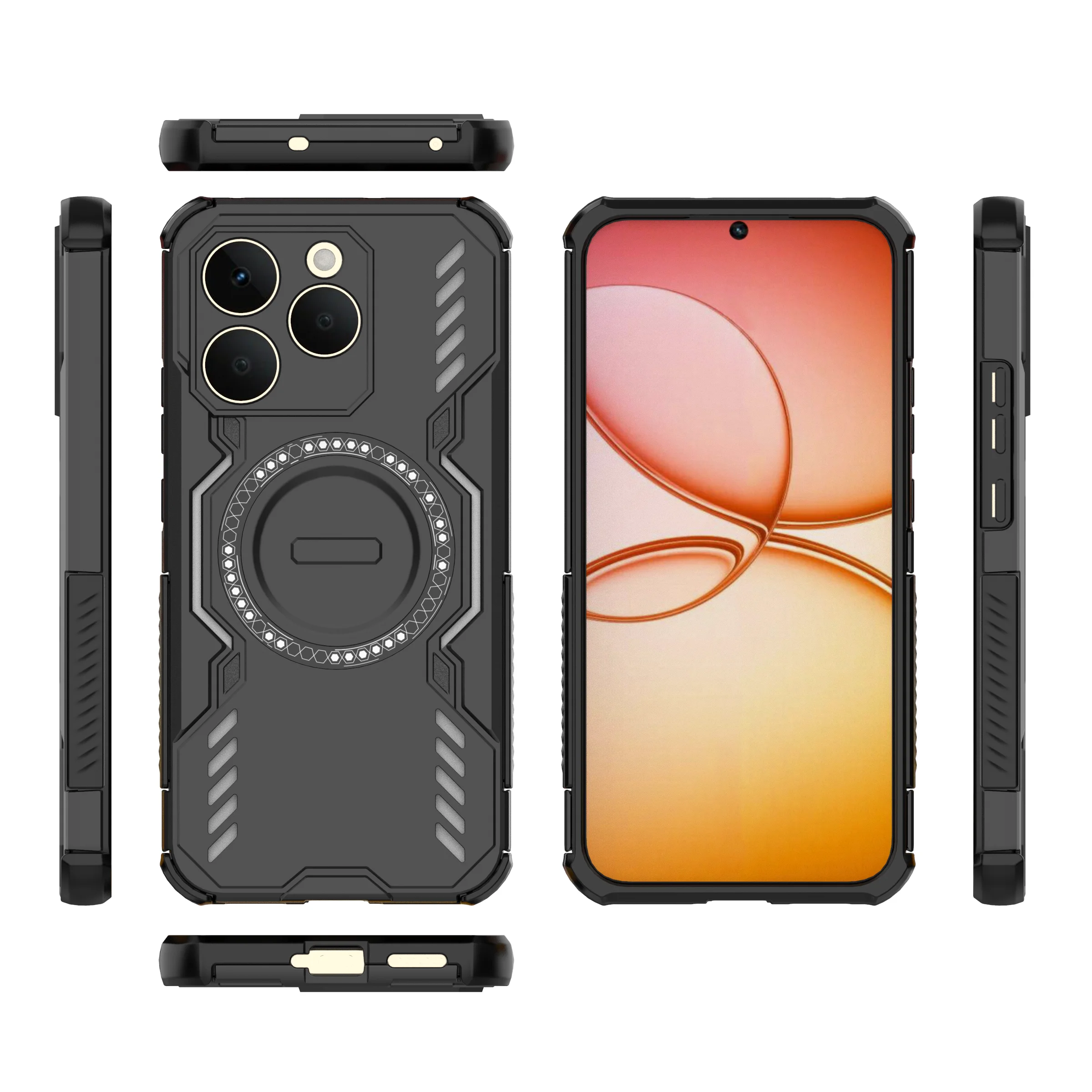 Funda protectora para carga inalámbrica magnética Magsafe, cubierta de plástico duro a prueba de golpes para Realme 15T RMX5111 RMX5112 5G 15 Pro - imagen 4