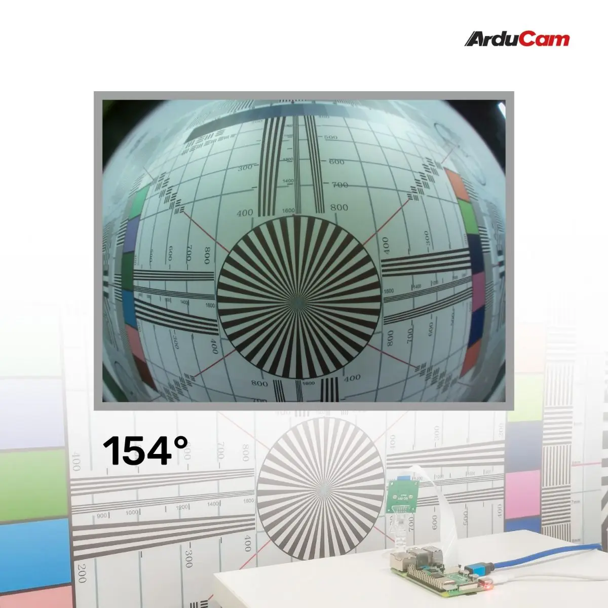 Cámara ojo de pez Arducam 5MP OV5647 para Raspberry Pi, lente de montura M8 - imagen 4