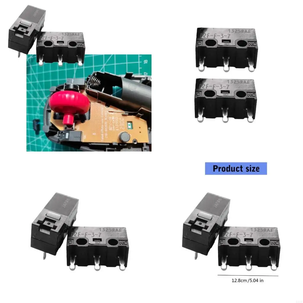 Microinterruptor ratón ergonómico 896F, 2 uds., D2F-F-3-7 0.74N para teclados oficina y juegos, sensibilidad disparo