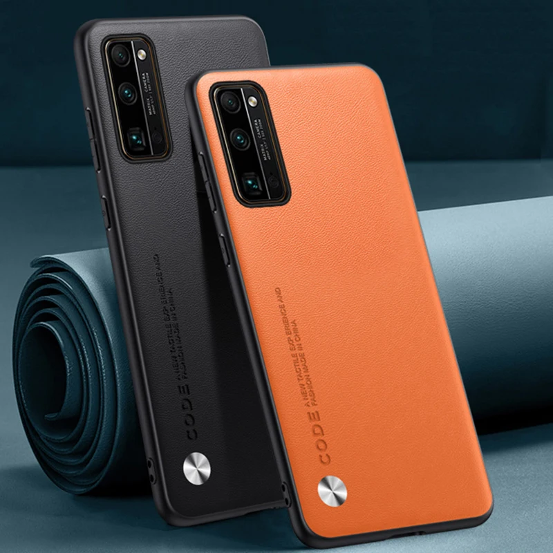 Para Honor 30 Pro Plus funda de lujo de cuero PU funda de teléfono para Honor 30 Pro + Honor30 Pro contraportada protección de silicona a prueba de golpes - imagen 2