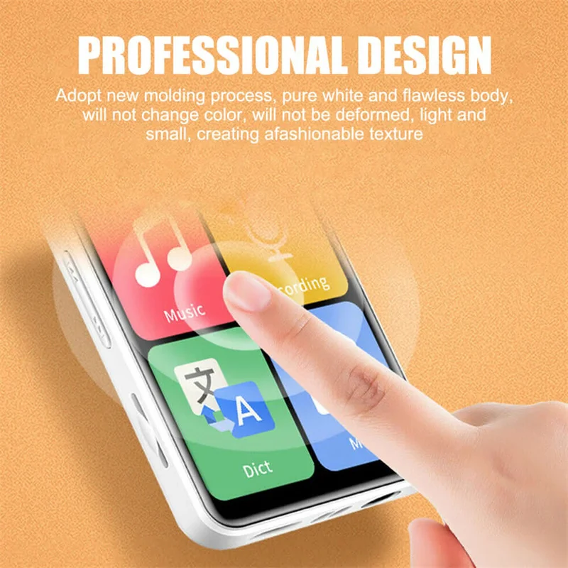 Reproductor MP3 portátil para deportes al aire libre, dispositivo con Bluetooth 5,0, pantalla táctil, música HIFI, Radio FM, novedad - imagen 2