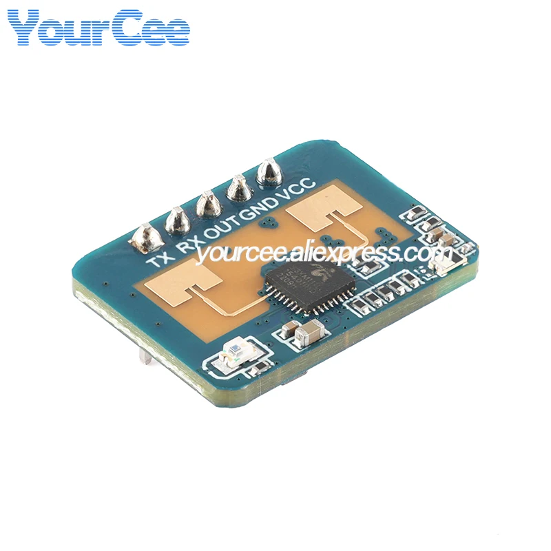 10 uds/1 unidad LD2410C 24Ghz Sensor de presencia humana HLK-LD2410C módulo de Radar de onda milimétrica detección de movimiento de latido del corazón sin contacto - imagen 3