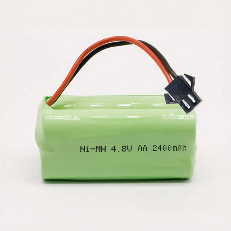 Batería AA 4,8 V 2400mAh Ni Mh NIMH baterías recargables con SM 2P para juguetes para niños coches de Control remoto Robots tanques - imagen 5