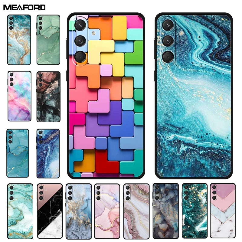 6,67 "para Samsung A56 5G fundas de lujo de mármol TPU suave Para funda trasera de silicona Para Samsung Galaxy A56 funda de teléfono Coque GalaxyA56