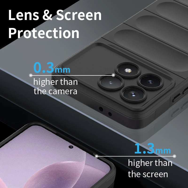 Para Poco X6 Pro funda para Xiaomi Poco X6 Pro Capas teléfono parachoques armadura trasera suave TPU lente a prueba de golpes Fundas protectoras Poco X6 Pro - imagen 5