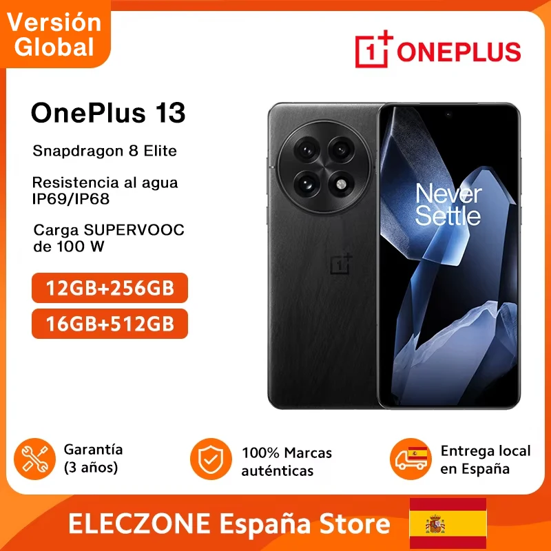 Versión Global OnePlus 13 5G Smartphone Snapdragon 8 Elite 100W SUPERVOOC 4K Dolby Vision 6.82inches Pantalla IP69 50MP Cámara