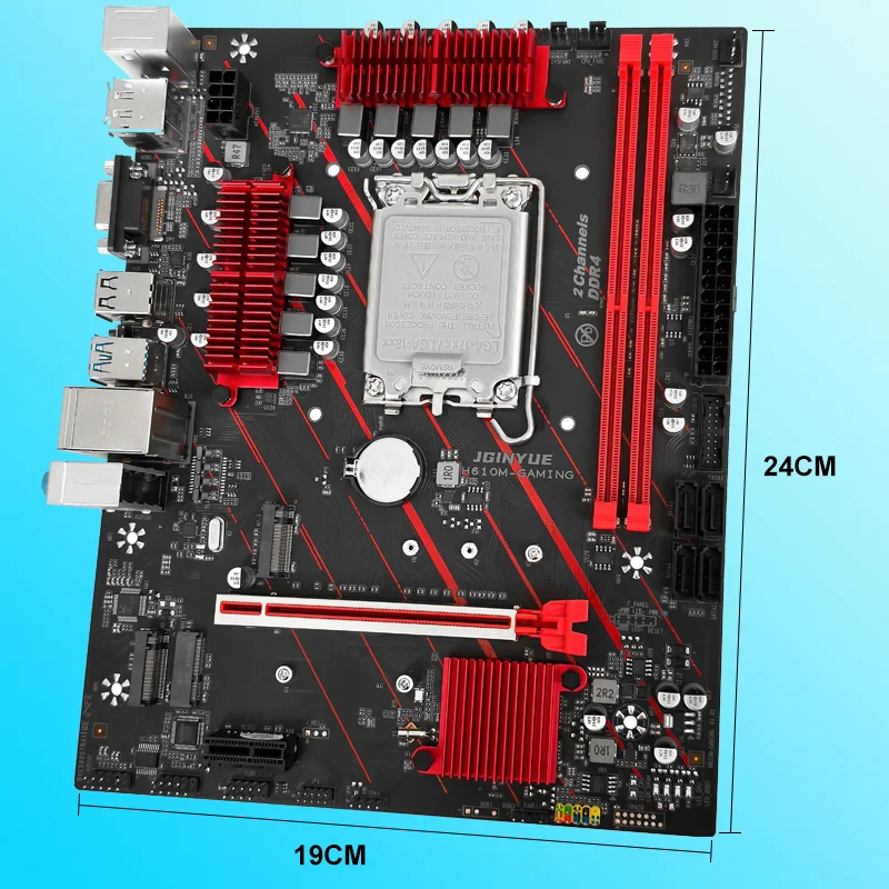 Placa base JGINYUE H610 LGA1700 compatible con Intel Core i3/i5/i7/i9 12th 13th procesador memoria RAM DDR4 de doble canal H610M-GAMING D4 - imagen 2