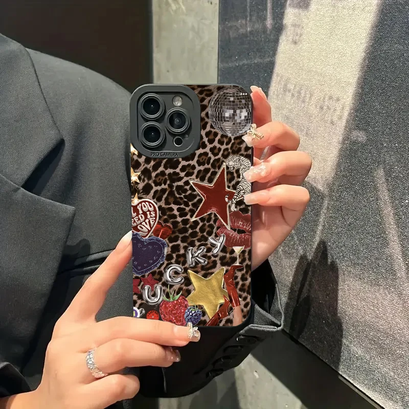 Funda de teléfono con diseño de estrella y leopardo Vintage de guepardo para Xiaomi Mi 15 14T 13T 12T Pro 14 13 11 Lite NE Poco F6 F5 X5 M6 X7 Pro - imagen 3