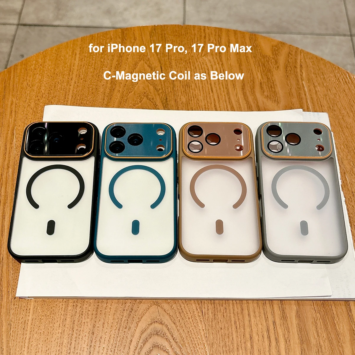 Funda magnética para iPhone 17 Air 16 16e 15 14 13 12 Pro Max Plus, funda para lente de cámara completa Mag-safe, carcasa antideslizante - imagen 3