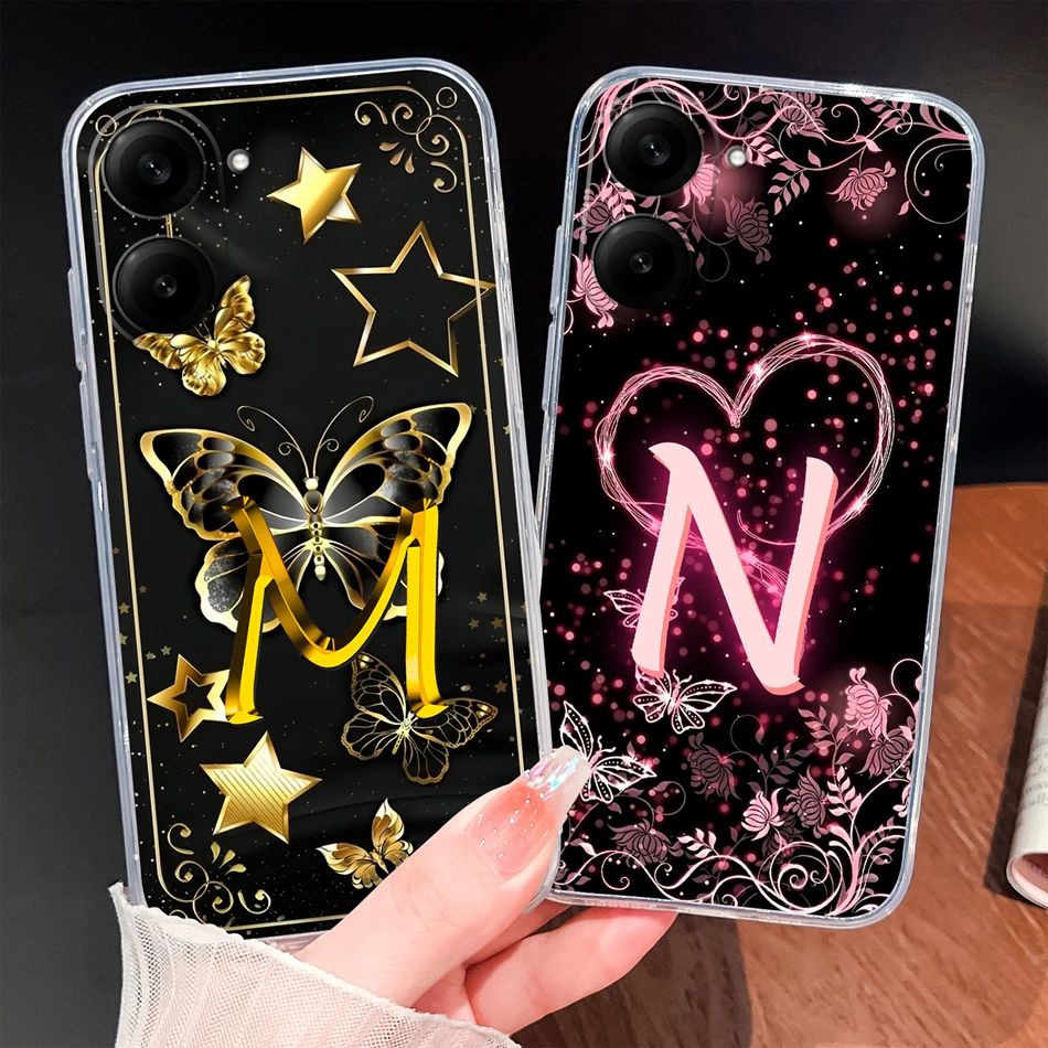 Para Xiaomi Redmi A5 4G / Poco C71 Funda de teléfono única con letras de corazón para Redmi A 5 / Poco C 71 Funda de silicona transparente de TPU suave