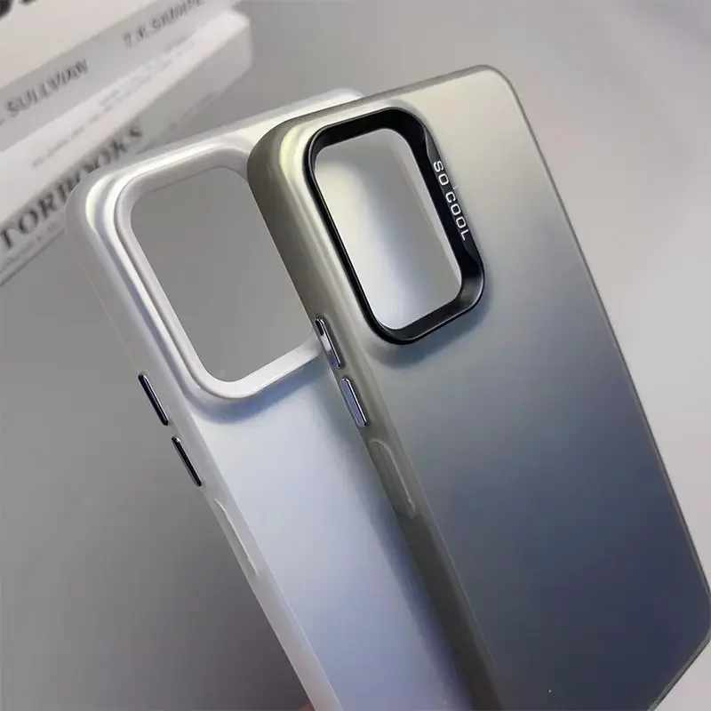 Para OPPO A74 A94 4G funda de teléfono oppo F19 Pro F19S cubierta Reno 5 lite 6lite 5f cubierta mate de piel de Aurora metálica de lujo - imagen 3