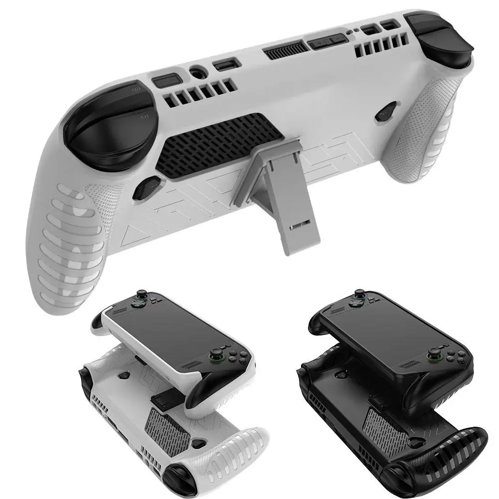 Funda protectora de TPU para ROG para Xbox Ally X, funda protectora antideslizante y anticaída para consola de juegos con soporte, accesorios de juego - imagen 3