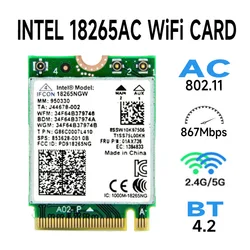Tarjeta WLAN Intel Tribanda 802.11ac con WiFi y Bluetooth