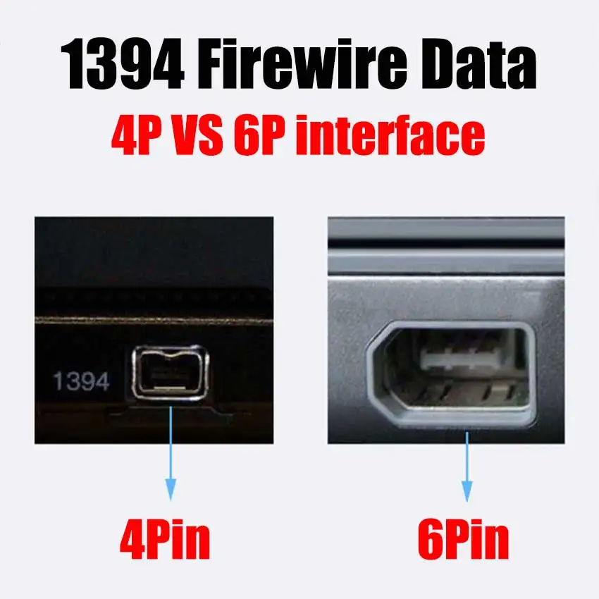 JCD para 1394 Firewire USB 4P 6P a 4 pines IEEE 1394 Cable de conexión para videocámara MINI DV HDV 1394 cámara Cable de datos de captura de vídeo - imagen 3