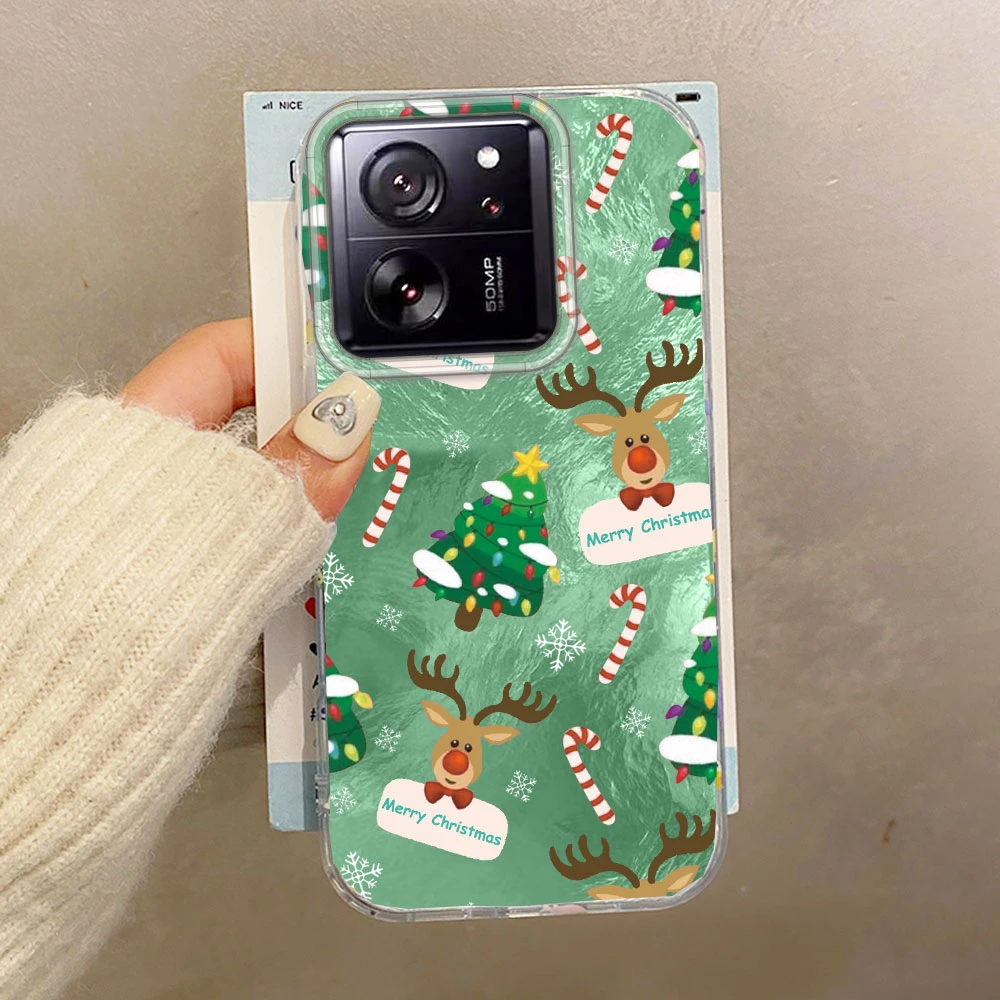 Feliz Navidad alce árbol mujeres niñas funda de teléfono para Xiaomi 13T 14T 11 Lite NE Poco X5 M6 Pro X6 X7 X3 Pro NFC C65 C61 M5S cubierta - imagen 4