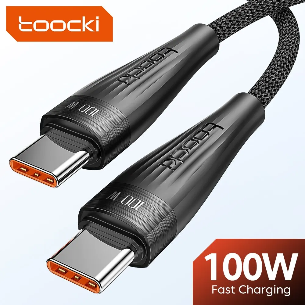 Cable USB C a USB C Toocki 100W PD3.0 QC4.0 cargador rápido cable para ordenador portátil para MacBook Pro Xiaomi POCO tipo C cable