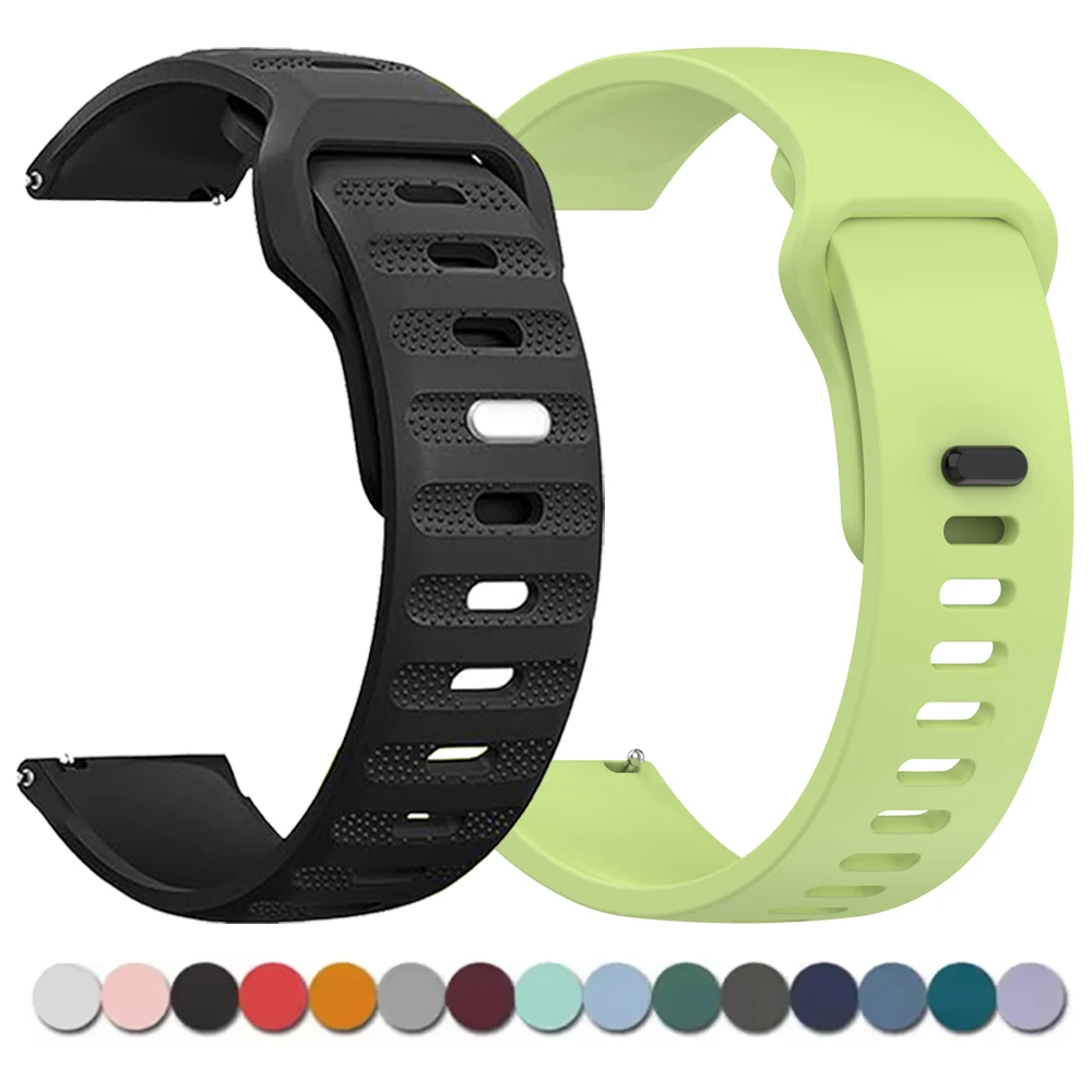 Correa de silicona de 20 a 22mm para reloj Garmin Venu 3 Sq2 Plus, pulsera Garmin Forerunner 570 265 255 245 165 Music Vivoactive 5 4