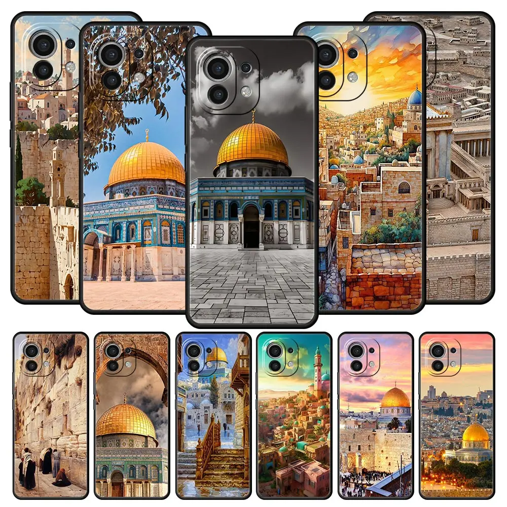 Funda de teléfono para Xiaomi Mi 15 14 14T 13T 12T Pro 12 13 11 Lite 5G 11T X6 X5 Pro cubierta suave de TPU edificio de Jerusalén