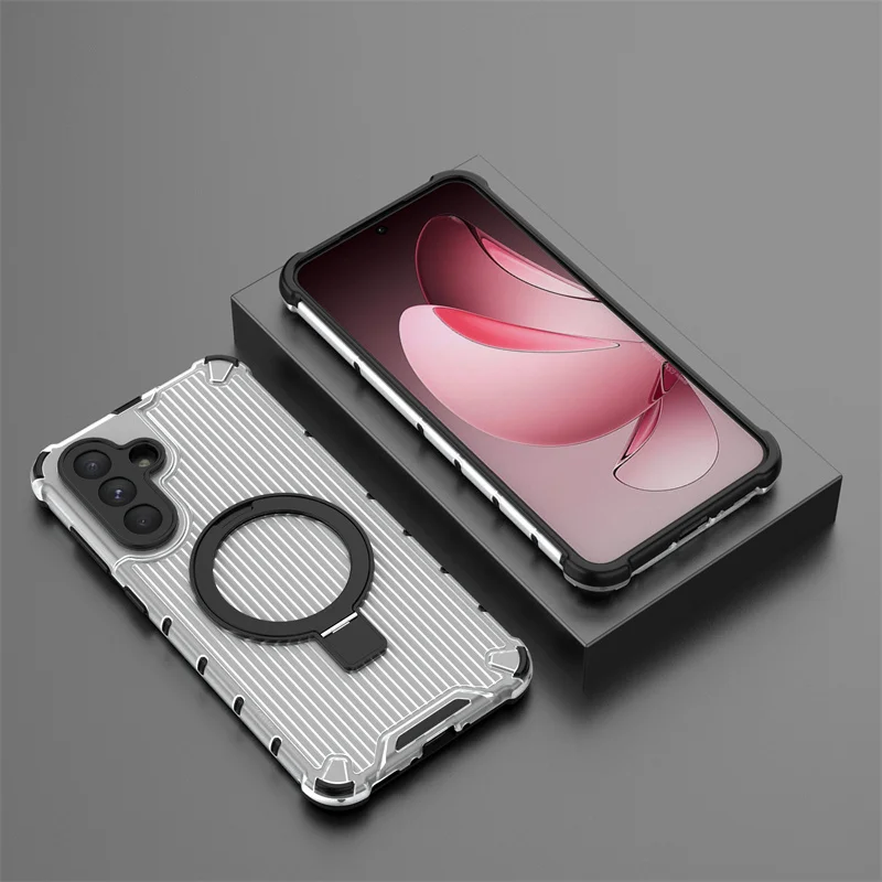 Soporte de anillo corrugado de lujo magnético para Samsung Galaxy S25 S24 S23 Plus Ultra A13 A14 A15 A25 A34 A35 A36 A54 A55 A56 5G - imagen 5