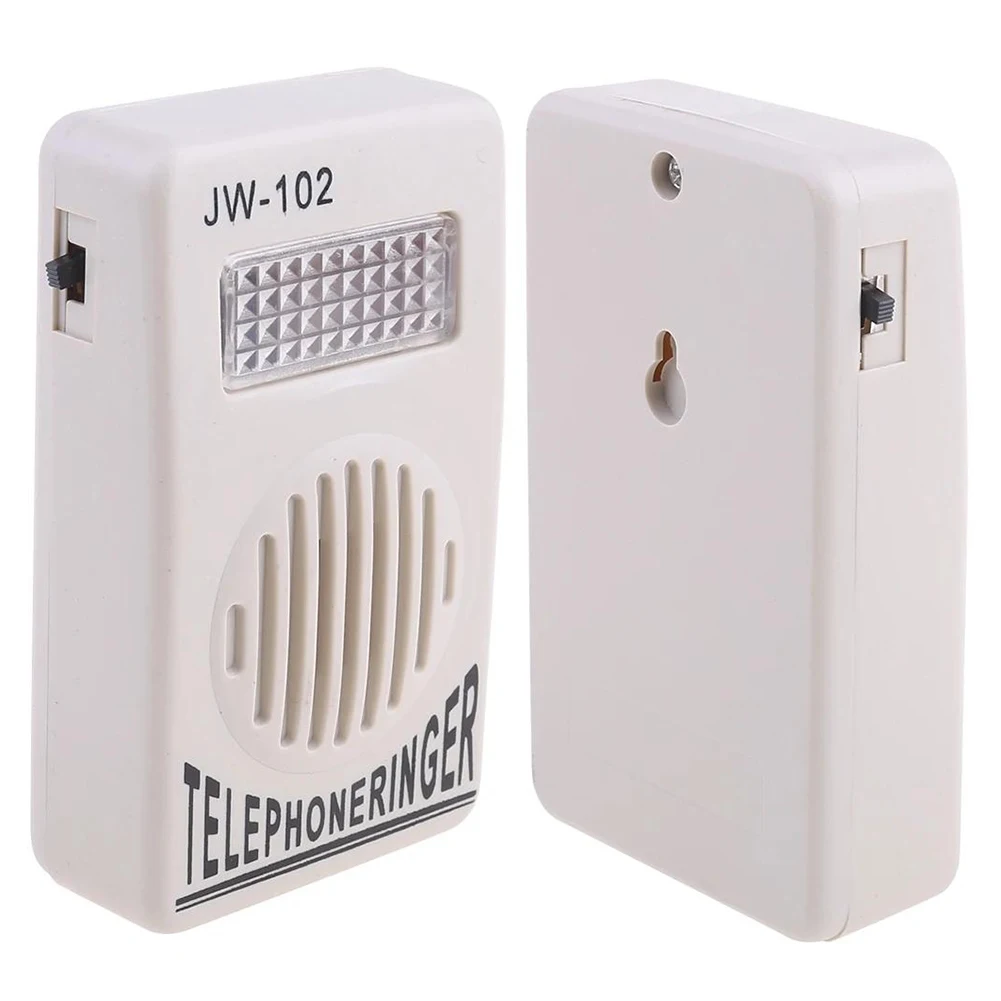 Amplificador de timbre de teléfono con sonido fuerte, con luz intermitente, amplificador de timbre de timbre de teléfono para teléfono fijo