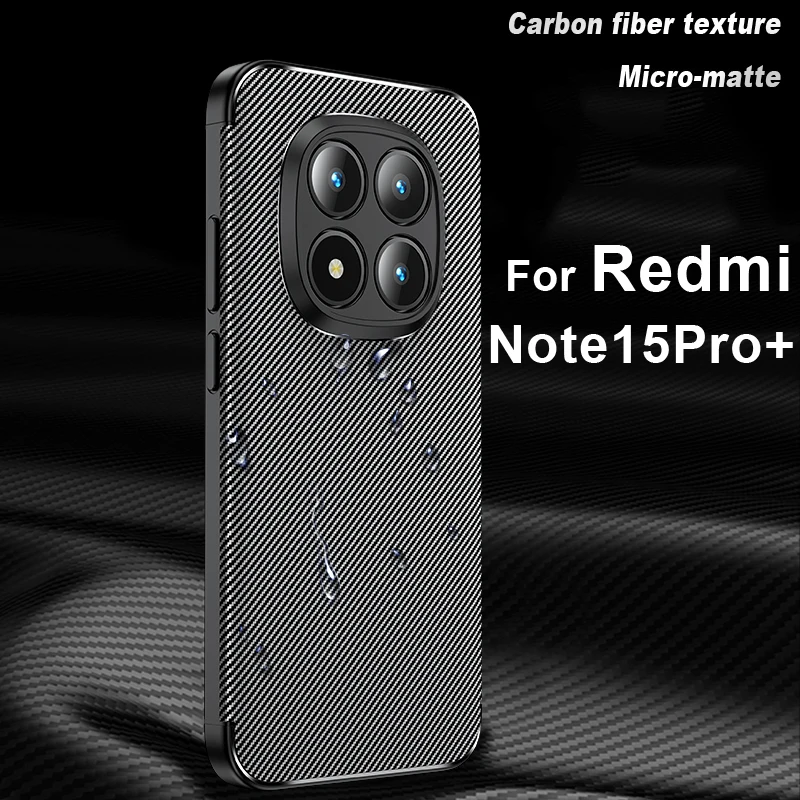 Para Xiaomi Redmi Note 15 Pro Plus funda Redmi Note 15 Pro Plus funda de goma de silicona lujosa TPU funda protectora de teléfono a prueba de golpes