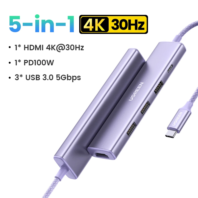 5-in-1 USB3.0 Purple
