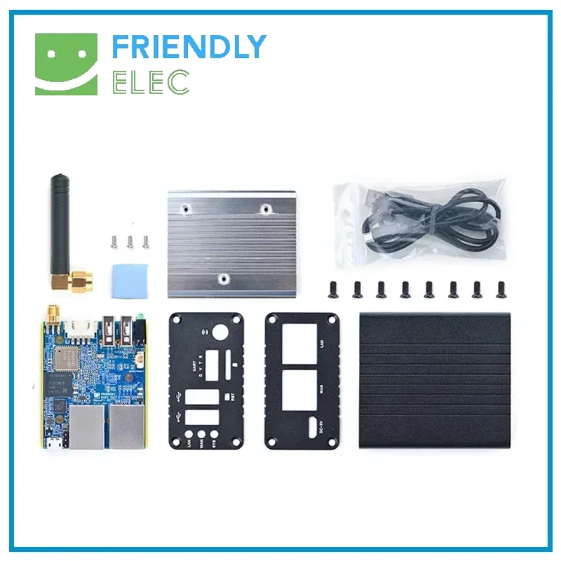 NanoPi R1 1GB RAM 8GB eMMC Allwinner H3 Gbps Ethernet Wifi Bluetooth OpenWRT cortex-A7 FriendlyELEC 5V2A alimentación UE/EE. UU. opcional - imagen 5