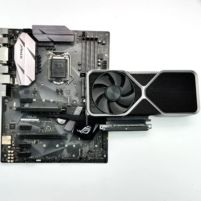 ADT doble giro inverso derecho/izquierdo Riser PCI Express 4,0 X16 Cable extensor de tarjeta gráfica curva Gen4 para A4 ITX RTX 4090 RX7900xt - imagen 5