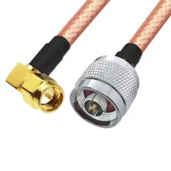 Cable Coaxial RG400 SMA Macho-Macho en Ángulo Recto de Baja Pérdida