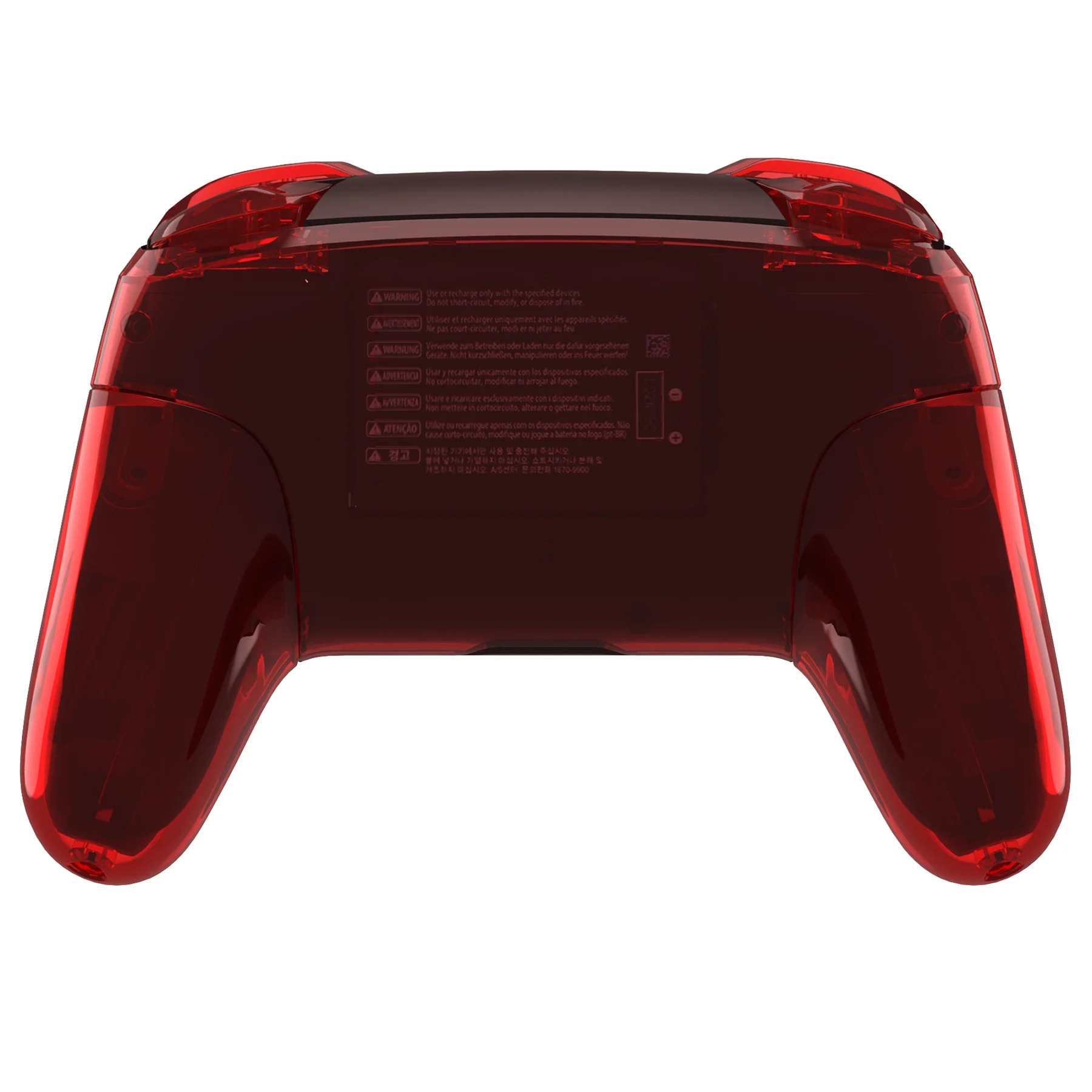 eXtremeRate Carcasa de repuesto DIY para controlador Nintendo Switch Pro - Rojo transparente - imagen 5