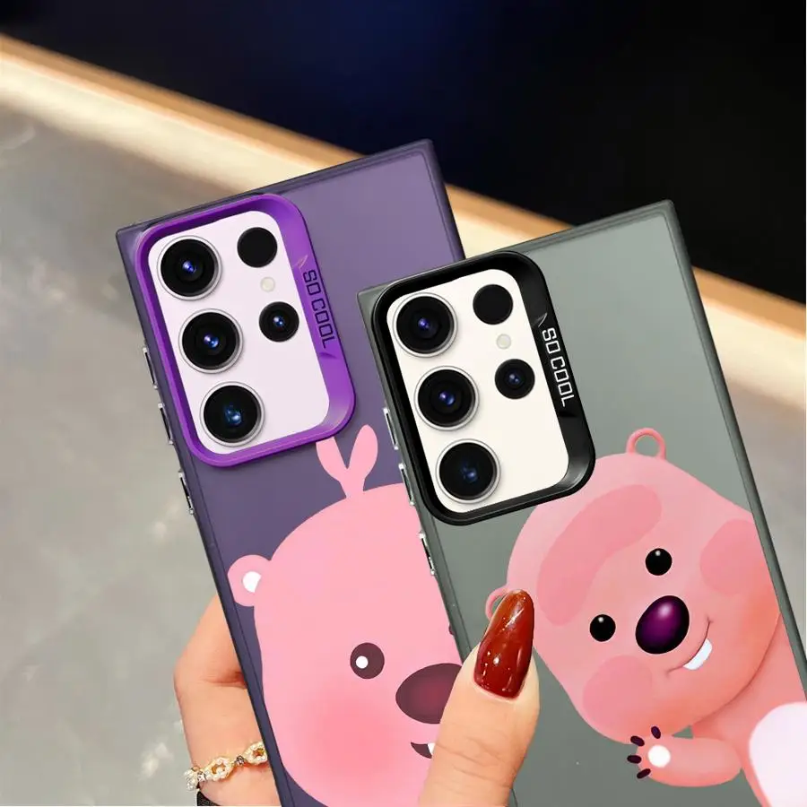 Funda trasera de teléfono para Samsung Galaxy Note 20 Ultra S24 FE S22 S25 S21 S20 Plus S23 S23 dibujos animados lindo L-Loo-pys - imagen 4