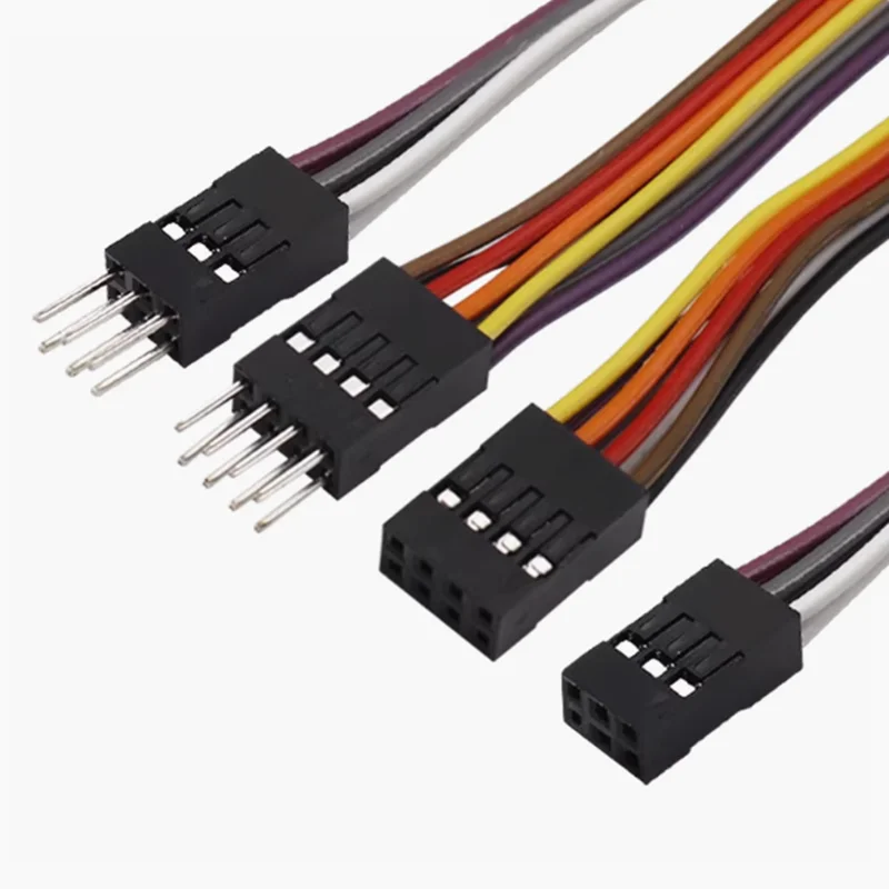 5 uds doble fila línea Dupont macho hembra 2x2/3/4/5/6/7/8/9/10 Pin 2,54 MM Cable de puente Dupont para PCB - imagen 2