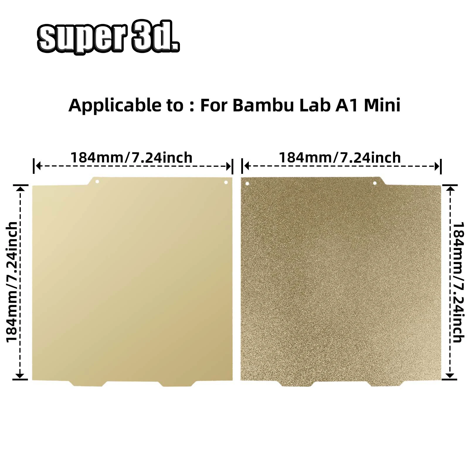 184x184mm Bambu Lab A1 Mini placa de construcción H1H PEO PET suave texturizado Bambulabs cama resorte hoja de acero hoja Pei para laboratorio de bambú - imagen 2