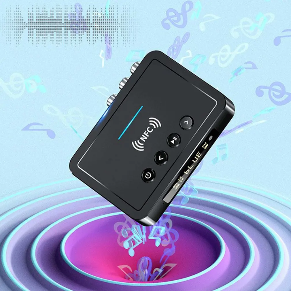 Receptor y transmisor de Audio compatible con Bluetooth NFC, conector auxiliar RCA de 3,5mm, adaptador inalámbrico de música USB para coche, PC, TV y auriculares - imagen 4