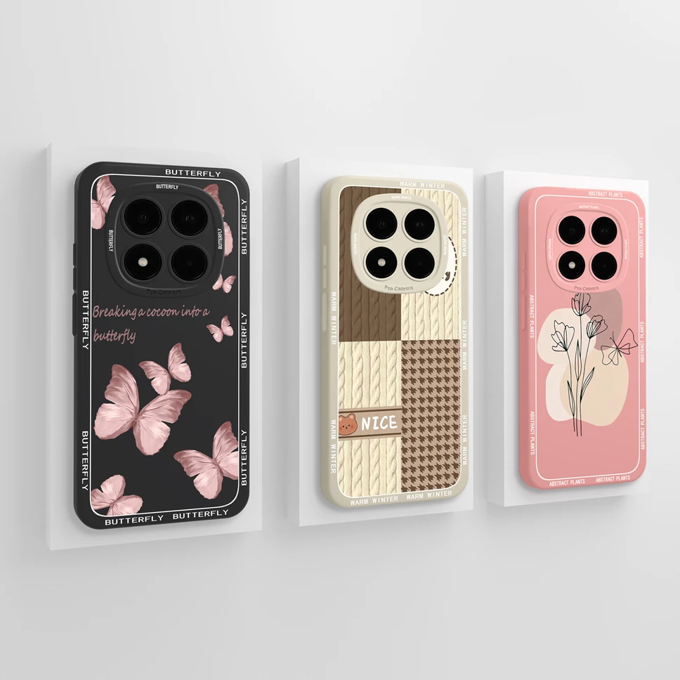 For Redmi Note 15 Pro Plus 5G Case Simple Flowers Patterns Soft Silicone Full Coverage Phone Shell For Redmi Note 15Pro+ Bumper