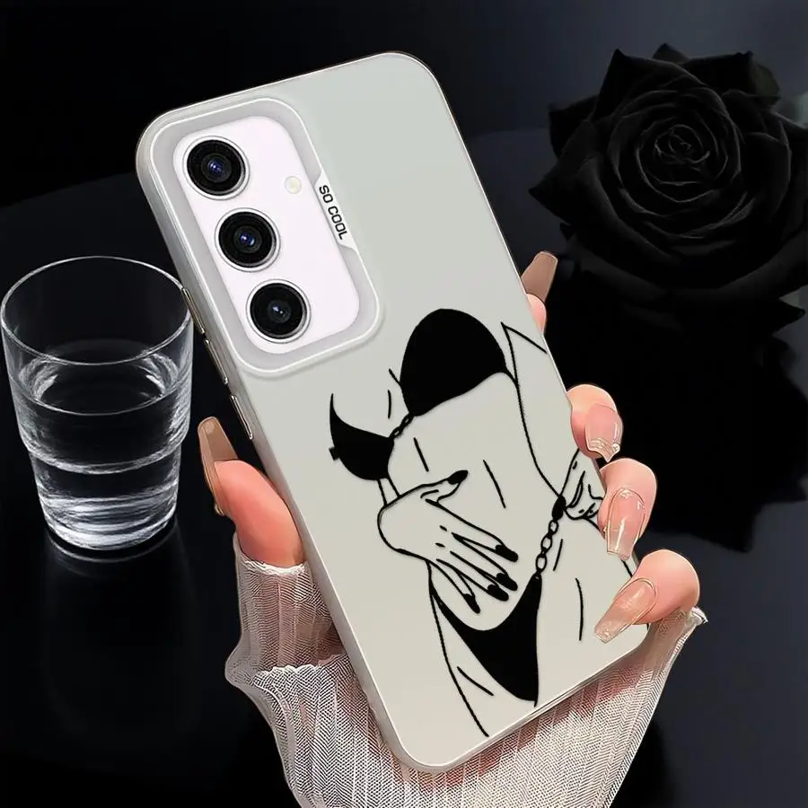 Funda trasera de teléfono para Samsung Galaxy A53 A24 A26 A22 A52 A32 A33 A34 A73 A36 A25 A23 Line Art Beautifu - imagen 2