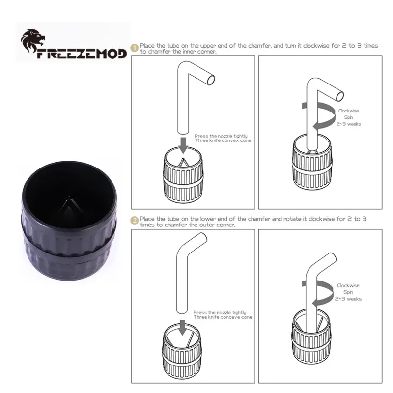 FREEZEMOD-escariador de tubo duro de refrigeración por agua, herramienta de procesamiento de tubo acrílico/PETG, chaflán adecuado para reparación de bordes - imagen 5