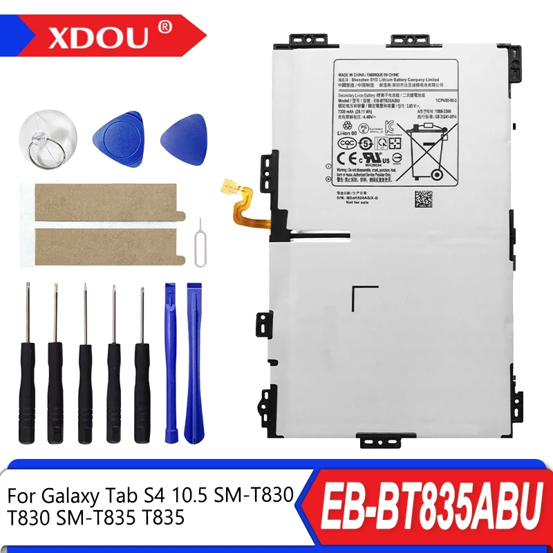 Nueva batería de repuesto para tableta EB-BT835ABU de 7300mAh para Samsung Galaxy Tab S4 10,5 SM-T830 T830 SM-T835 T835