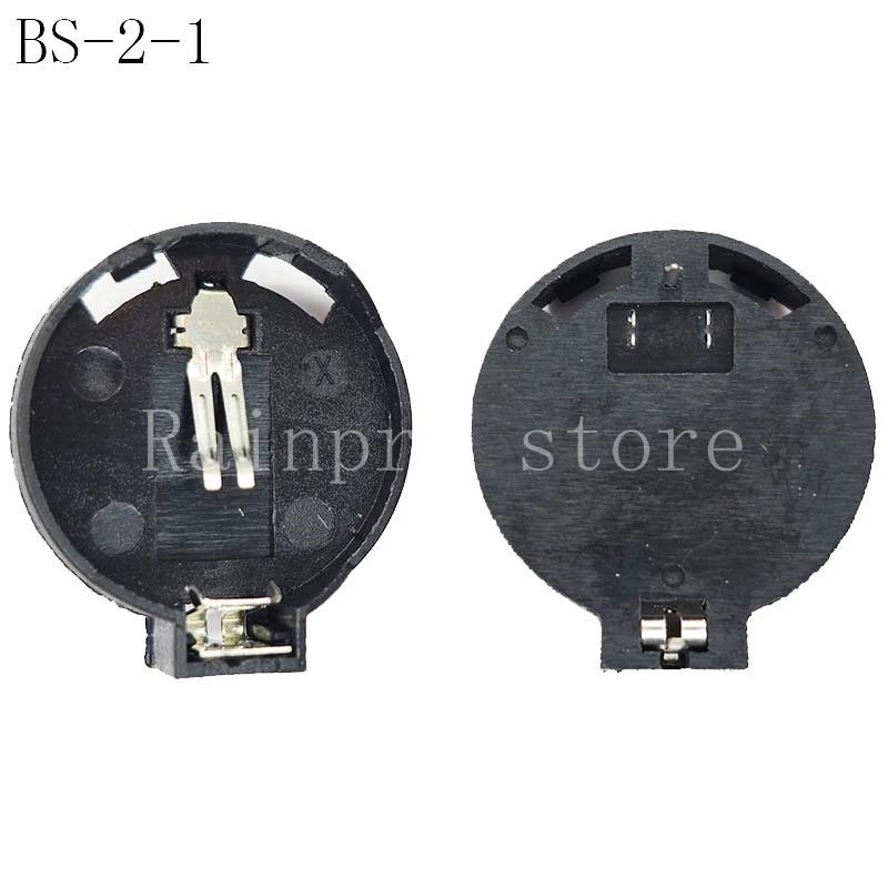 10 unids/lote CR2032 CR2025 BS-2-1 soporte de batería 2032 soporte de pila de botón funda de enchufe