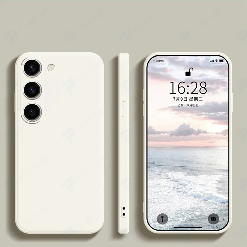 Funda suave de silicona líquida Original de lujo para Samsung Galaxy S23 S23 + S24 Plus S22 S21 FE S20 ULTRA S 23 22 21 20