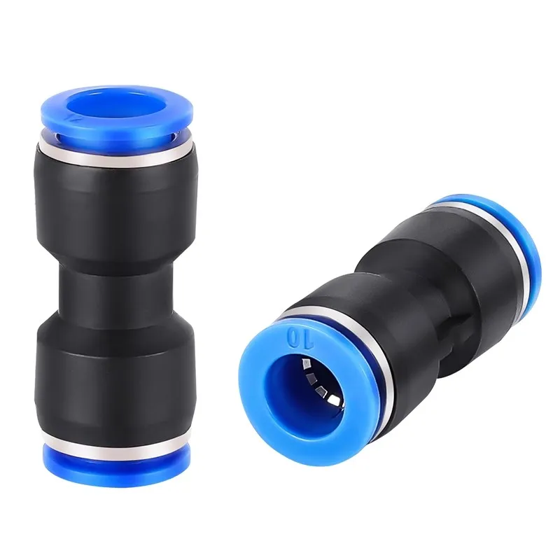 10 Uds accesorios neumáticos conector rápido conectores de tubo de manguera de plástico de aire PU PG 4mm 6mm 8mm 10mm 12mm empuje en Pluglug - imagen 3