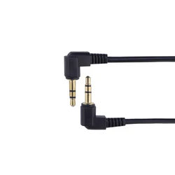 Cable de extensión de resorte de línea de Audio macho de 90 grados, doble curva de 3,5mm, estéreo para Mp3, teléfono móvil a coche, altavoz auxiliar, Cable de Audio C5