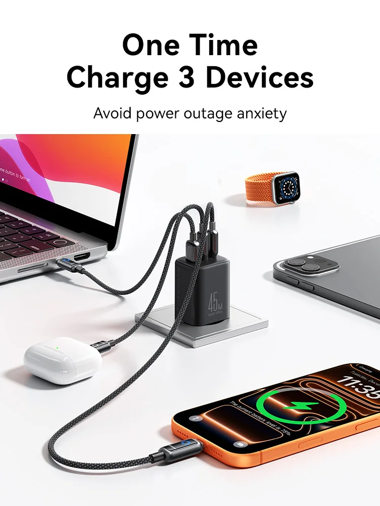 Joyroom 45W USB C/L/A cargador Mini cargador de pared adaptador UE Reino Unido cargador de teléfono para iPhone auricular cargador de teléfono móvil TO1 - imagen 5