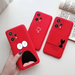 Para Realme 9 2022 funda con bonito gato de dibujos animados pintado de silicona suave funda trasera de teléfono para Realme 9 4G Fundas RMX3521 Realme9 Coque