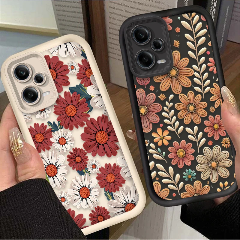 Funda con patrón de flores artísticas para Xiaomi Redmi Note 13 14 12 11 Pro Plus 5G 14S 12S 11S 10S 10 9 Redmi 14C 13C 12C 12 4G - imagen 2