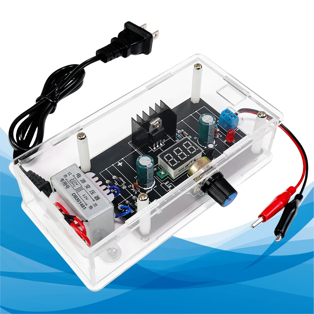 Kit de bricolaje electrónico LM317 voltaje regulado CC ajustable 110V 220V voltaje de salida de pantalla Digital 1,25 V-12,5 V Kit de soldadura DIY