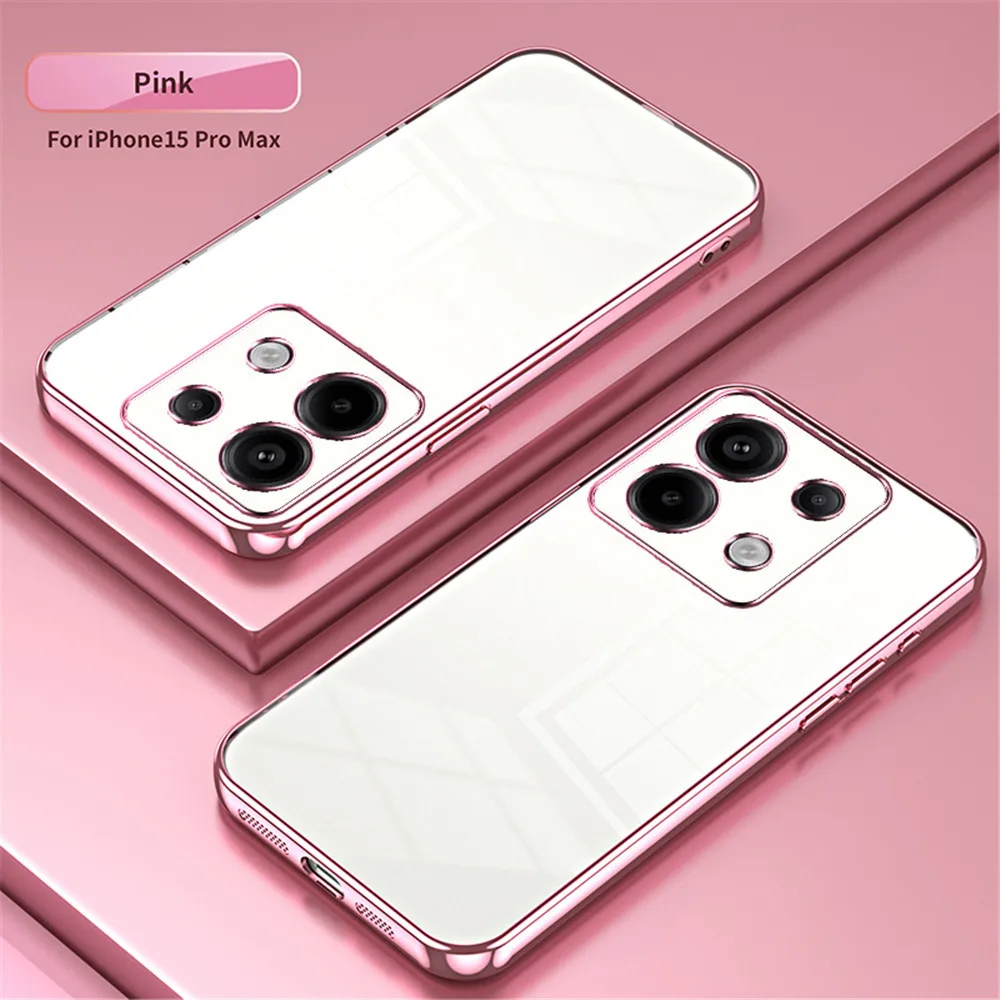 Funda enchapada de lujo para Xiaomi Redmi Note 13 Pro Plus, POCO M6, X6 Pro, C65, 13T, 13 Lite, funda de silicona suave transparente, Redmi 13C, A3, 4G